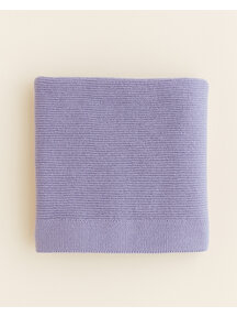 Hvid Merino wool blanket Gust - lilac