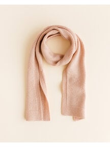 Hvid Wool scarf Gina - apricot