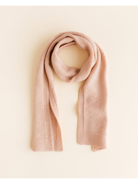 Hvid Wool scarf Gina - apricot