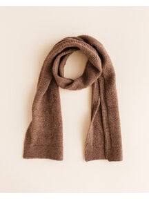 Hvid Wool scarf Gina - mocha