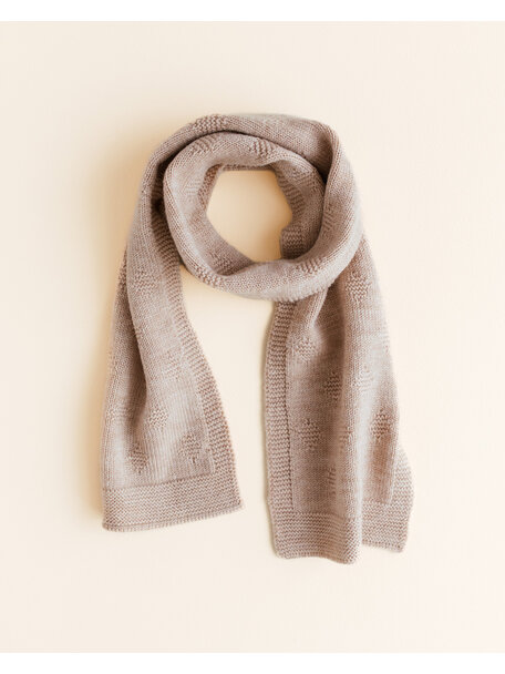 Hvid Wool scarf Gina - sand