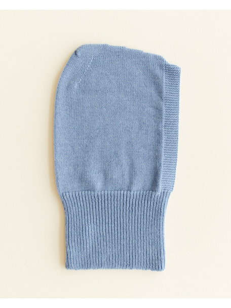 Hvid Merino wool Balaclava Eddy - light blue