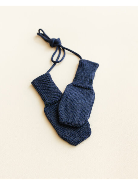 Hvid Mittens - blue