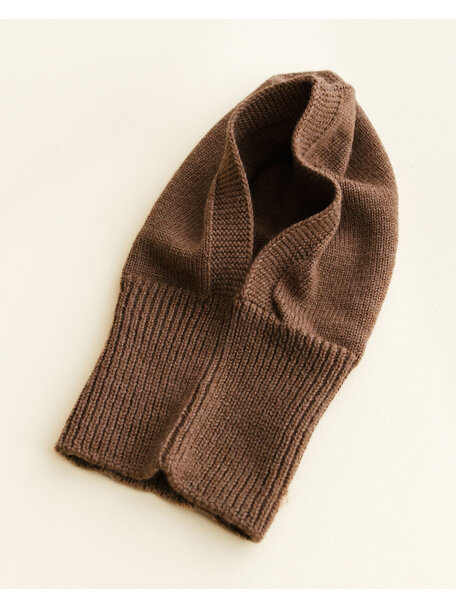 Hvid Merino wool Balaclava Eddy - mocha