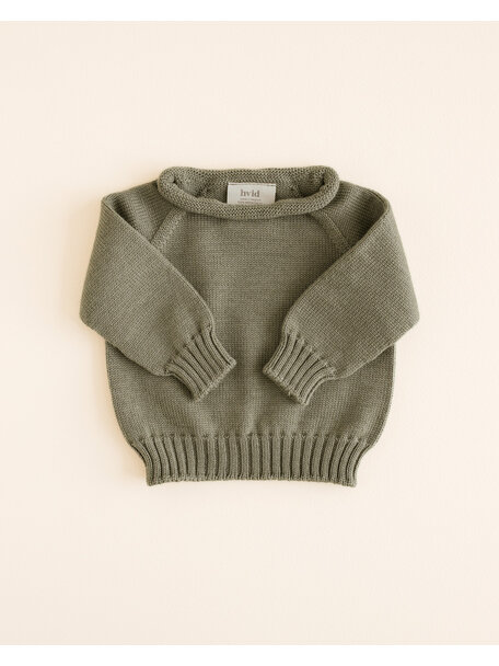 Hvid Wool sweater Georgette - artichoke