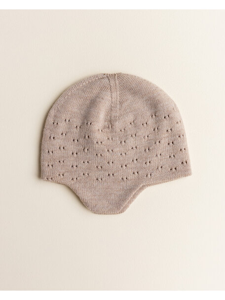 Hvid woolen hat Dua - sand