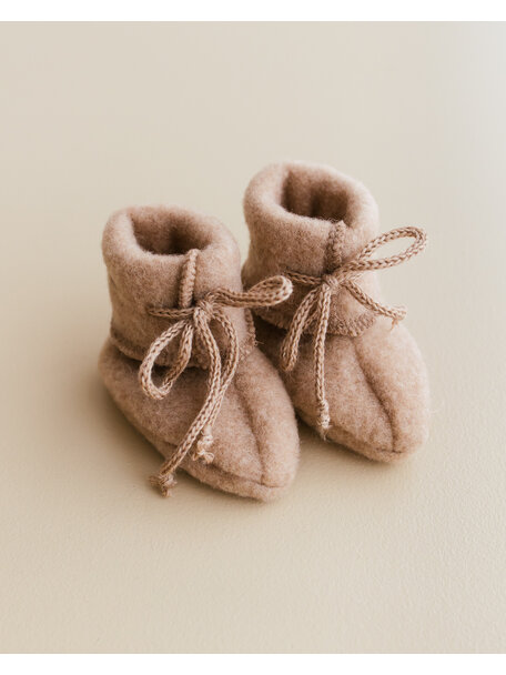 Unaduna X Engel Wool Fleece Baby Booties - semla