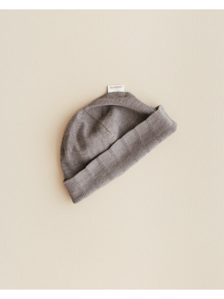 Unaduna Baby hat striped ajour wool/silk - hazel