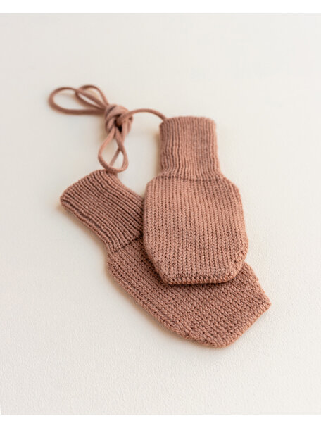 Hvid Mittens - terracotta