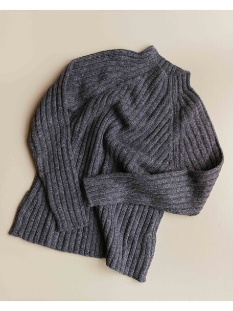 Apu Kuntur Alpaca wool sweater dolce - anthracite