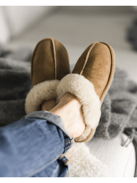 Shepherd Wool women's slippers Jessica - chestnut