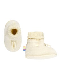 Joha Wool fleece booties - natural