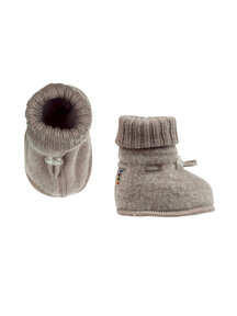 Joha Wool fleece booties - sesame