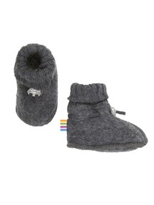 Joha Wool fleece booties - anthracite