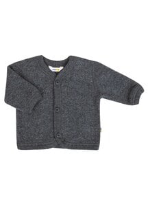 Joha Wool fleece cardigan - anthracite