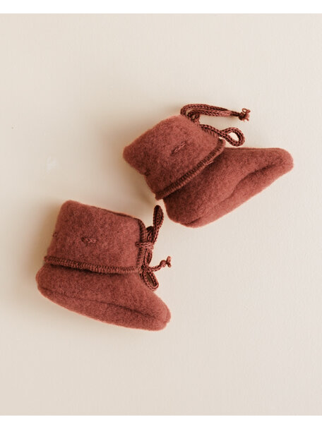 Unaduna X Engel Wool Fleece Baby Booties - v