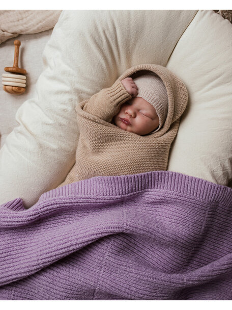 Hvid Crib blanket Gaston - lavender