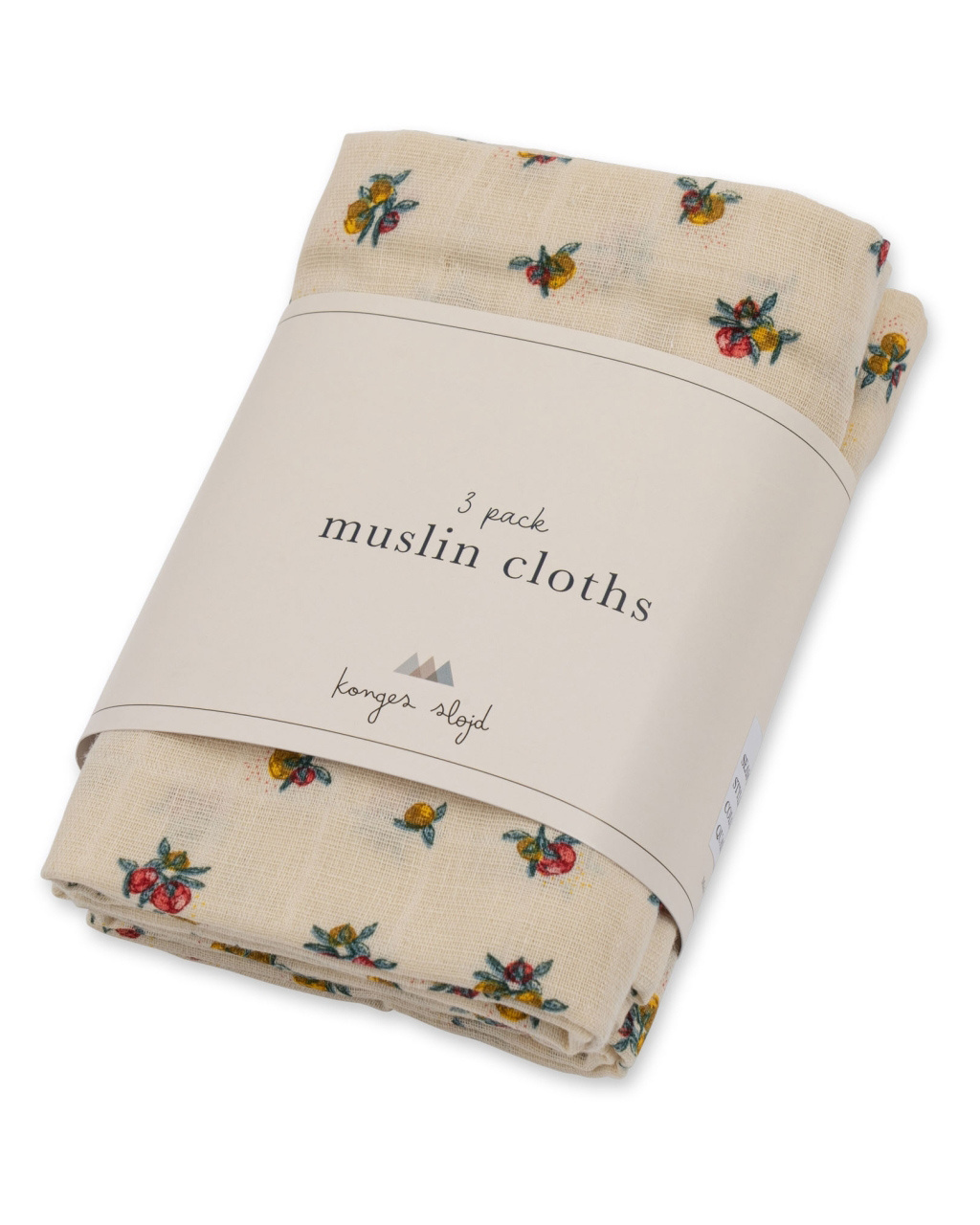 Mushie Muslin Cloth 3-Pack, Various Colors