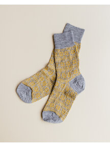 Hirsch Natur Norwegian socks for adults - grey/yellow