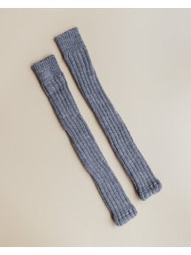 Hirsch Natur Woolen leg warmers for adults - grey