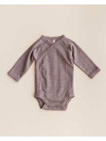 Unaduna Wrap around body striped ajour wool/silk - heather melange