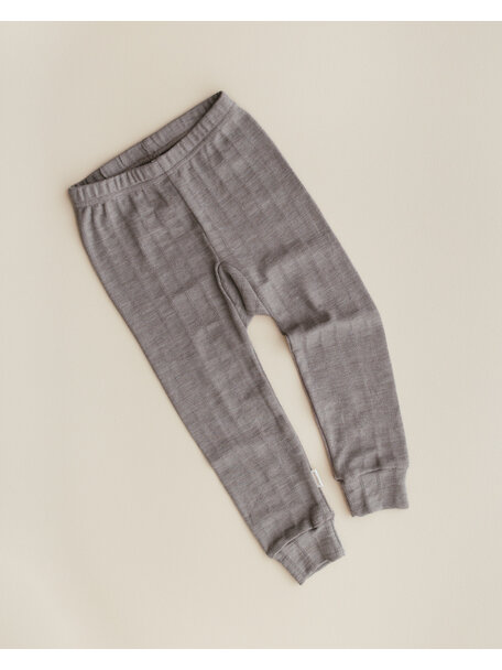 Unaduna Kids leggings striped ajour wool/silk - hazel