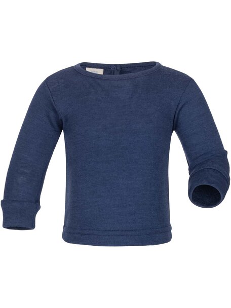 Engel Natur Baby Longsleeve Shirt Wool/Silk - navy