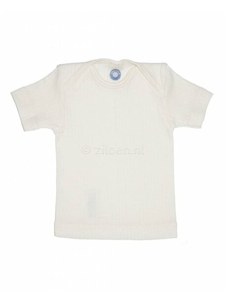 Cosilana Baby Top Short Sleeves Wool/Silk/Cotton - Natural