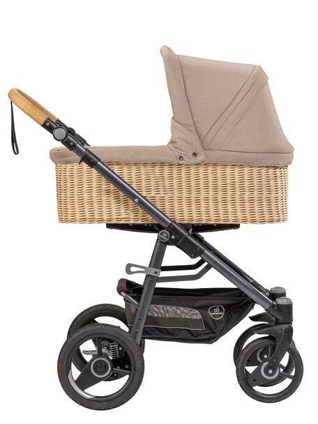 Naturkind Baby stroller Lux Evo sand - seat unit including braided basket