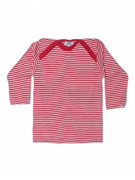 Cosilana Baby Shirt Striped Wool/Silk - Red