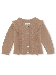 Konges Sløjd Knitted frill cardigan - maple sugar