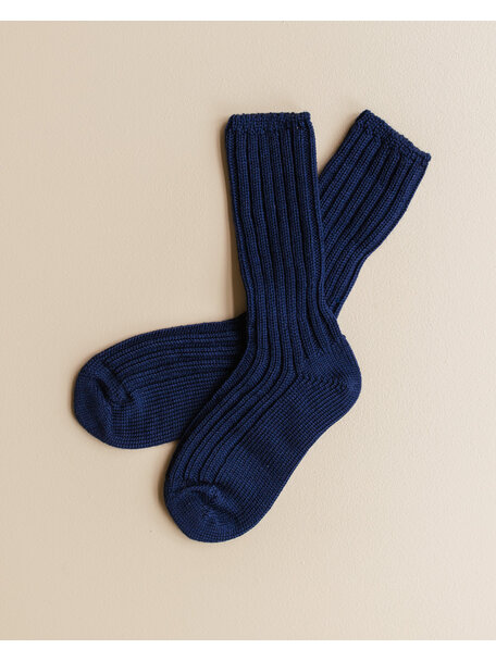 Grödo Thick Kids Socks Wool - Dark Blue