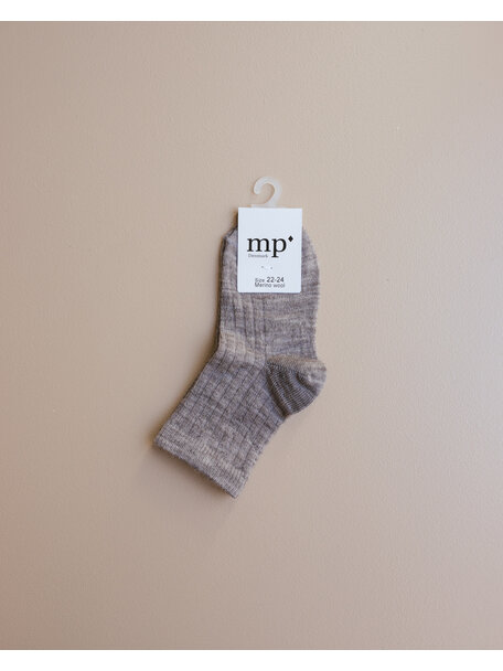 MP Denmark Wool Rib Socks - Sand