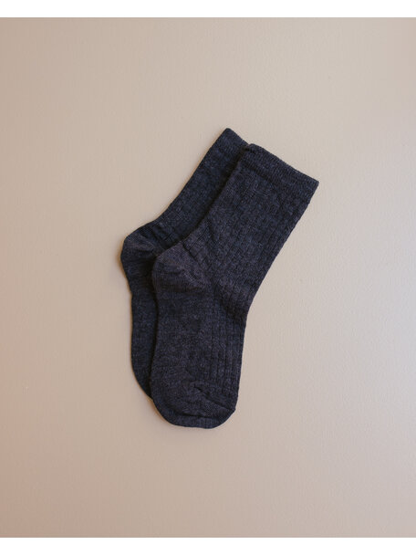 MP Denmark Wool Rib Socks - Anthracite