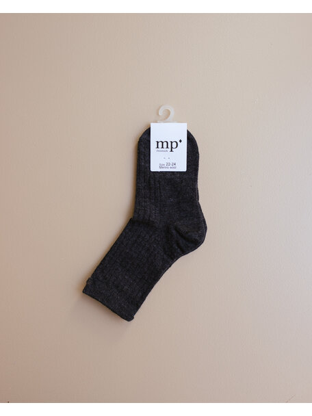 MP Denmark Wool Rib Socks - Anthracite