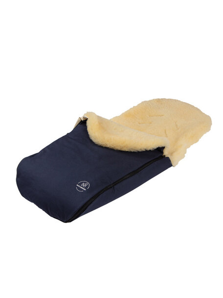 Naturkind Lambskin Foot Muff - dark blue - showmodel