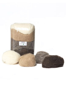 Filges Felting wool - 4 earth colors