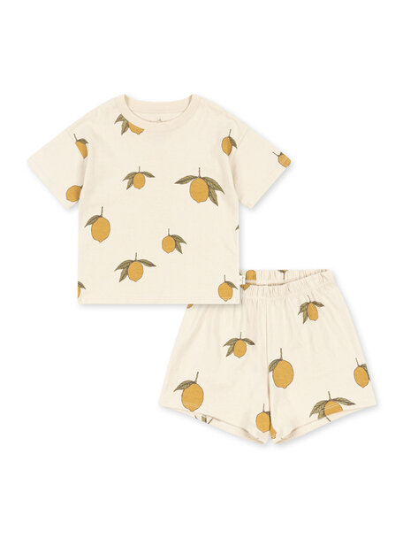 Konges Sløjd T-shirt and short set - lemon