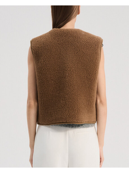 Alwero Women's woolen vest TYB - teddy brown