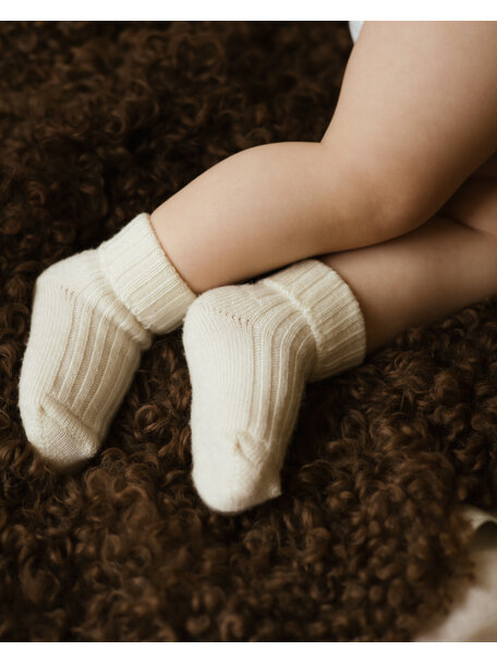 Joha Wool children's socks - white