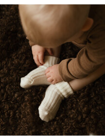 Joha Wool children's socks - white