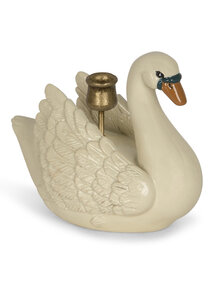 Konges Sløjd Swan candle holder - cream