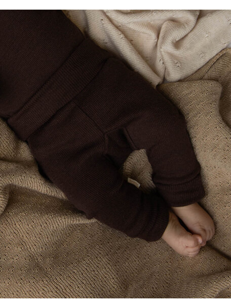 Unaduna Baby pants tiny rib wool 2 in 1 feet - kladdkaka