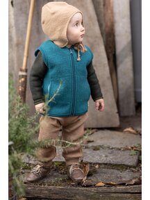 Disana Boiled wool vest - pacific