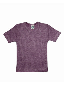 Cosilana Kids T-Shirt Wool/Silk/Cotton - purple melange