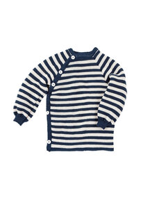 Reiff Cardigan Organic Wool - Navy/Natural