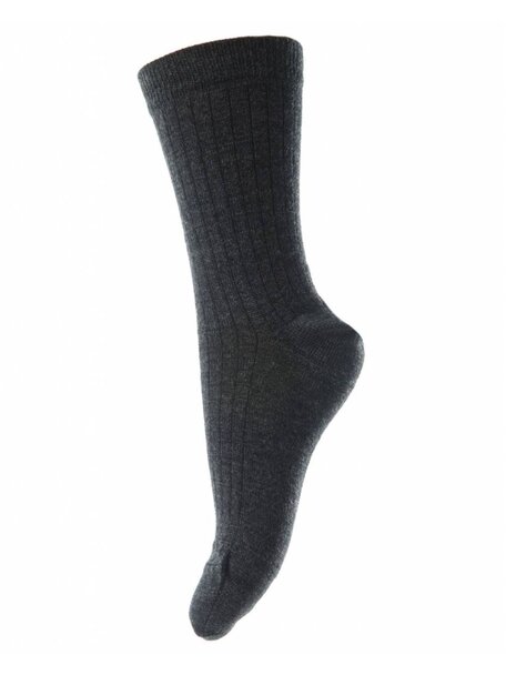 MP Denmark Wool Rib Socks - dark grey