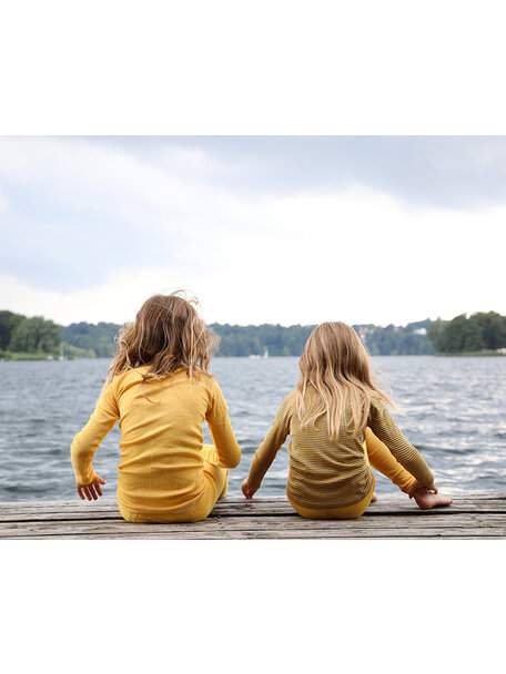 Cosilana Kids Longsleeve Wool/Silk/Cotton - yellow melange