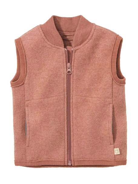 Disana Boiled wool vest - rosé