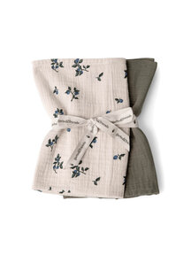 Garbo & Friends Muslin cloths - blueberry (2 pieces)